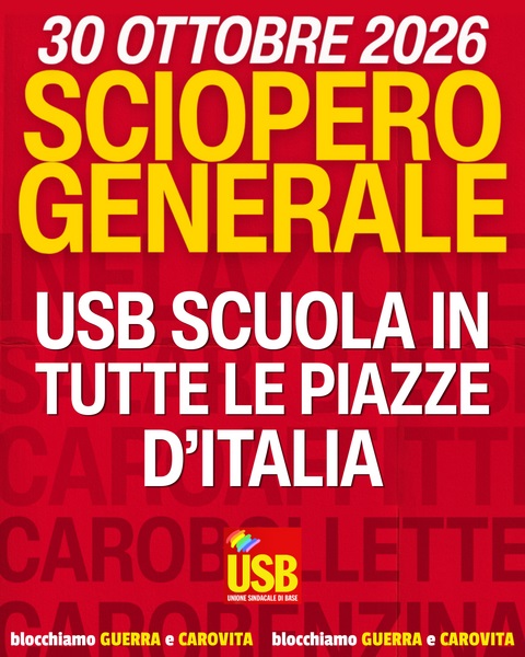 Sciopero generale il 30 ottobre, Usb Calabria in piazza a Cosenza: manifestazione alle 9 in Piazza Loreto